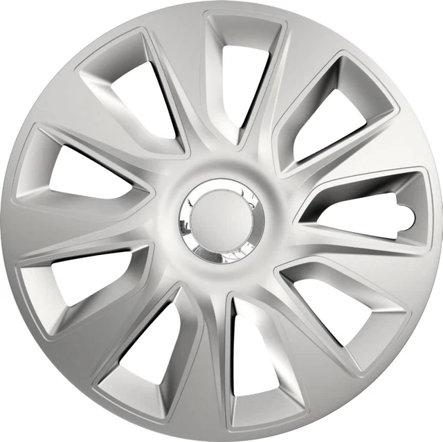 STRATOS RC SILVER 17 "  WHEEL TRIMS COVERS HUB CAPS 17 INCH 4 pcs SET