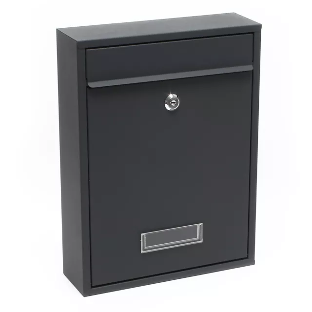 Boite aux lettres murale Courrier Anthracite Revêtement par poudre V2