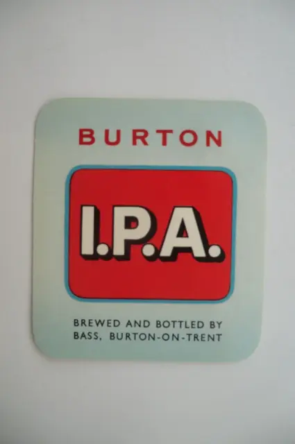 Mint Bass Burton On Trent Ipa Brewery Beer Bottle Label