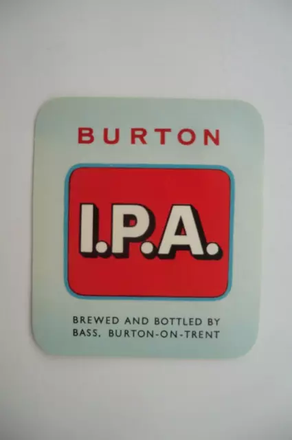 Mint Bass Burton On Trent Ipa Brewery Beer Bottle Label