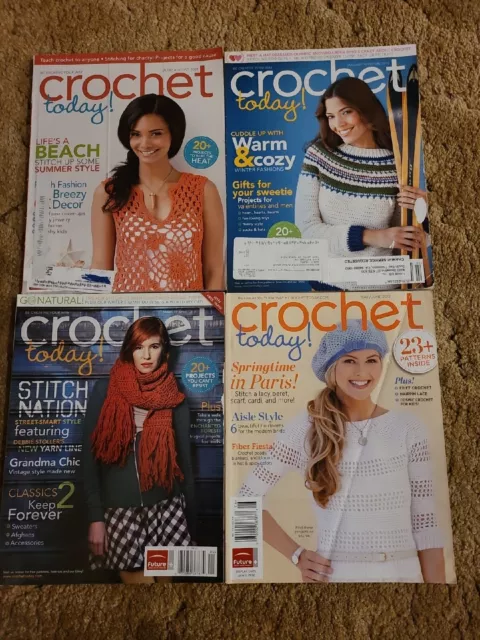 Lot of 4 Crochet Today Magazines  2009 - 2012