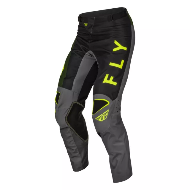 Fly 2023 Adult Kinetic Jet MX Pant Black/Olive Green/Hi-Vis Motocross Off-Road