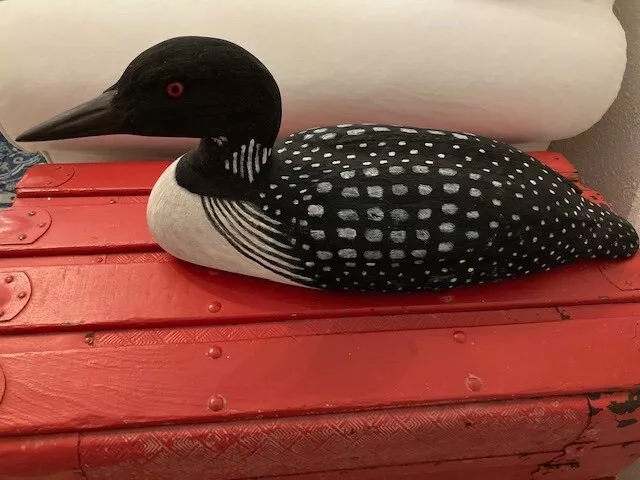 Hand Carved and Painted  Wooden Loon