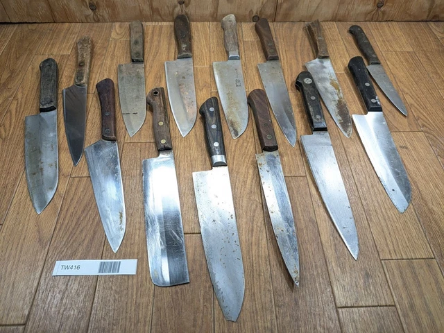 Cassé Endommagé Japonais de Chef Cuisine Couteau Vintage Japon Hocho PA652