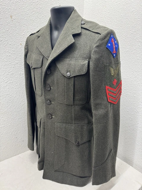 WW2 ORIGINAL USMC 1st Marine Division Corpsman Uniform Dated 1943 £202. ...