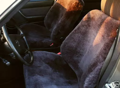 2 Top Cubiertas de Piel Oveja Fundas para Asientos Coche Cordero