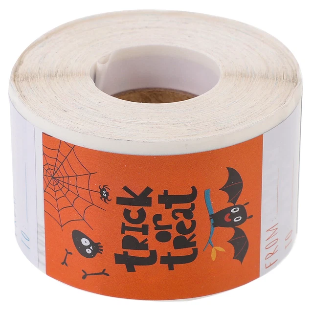 1 Roll of Halloween Envelope Sealing Sticker Roll Halloween Present Packing