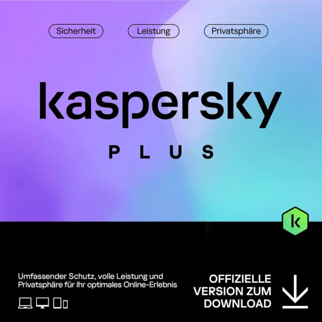 Kaspersky Plus Internet Security 2024  | 10 Geräte | 1 Jahr | PC/Mac/Mobile 2