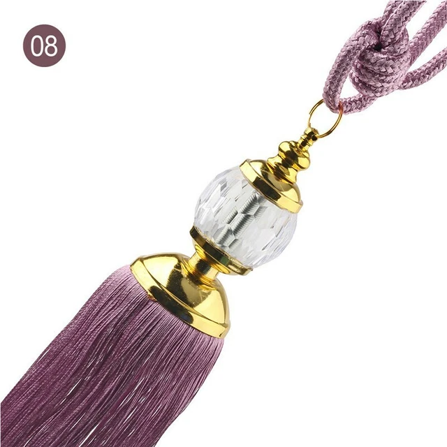 2pcs Bedroom Tie Rope Tiebacks Holdbacks Backs Beaded Ball Tassel Decor Curtain 3