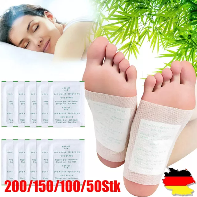 200X Detox Entgiftung Entschlackung Vitalpflaster Fusspflaster Bambus Foot Pad