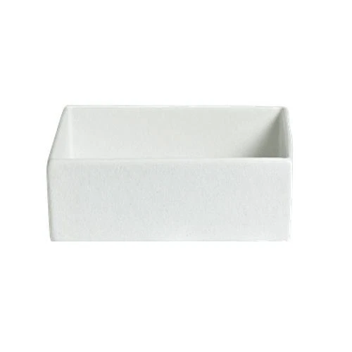 Bugambilia COMP02WW White 10" x 7" Rectangular Straight-Sided Bowl