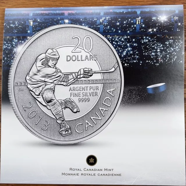 2013 Royal Canadian Mint Hockey $20 Fine Silver Original Packaging & COA
