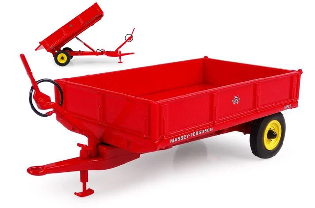 Trattore Massey Ferguson 135 Con Rimorchio Rosso - Universal Hobbies Scala 1:32 - Modello 5292 Limited