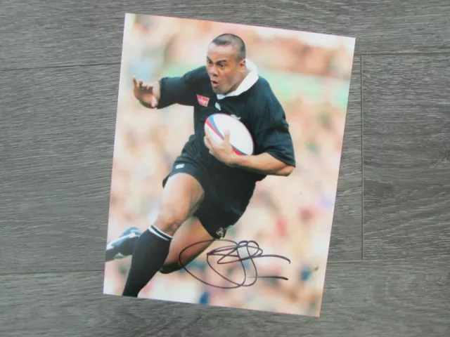 Jonah Lomu New Zealand All Blacks Rugby Union Player Original Hand Signed Photo 3