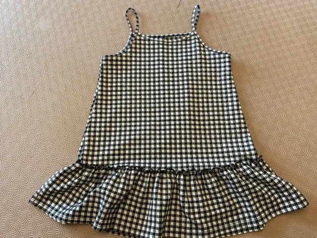 Girls Strappy Gingham Dress  From Matalan  Age 8 Years  Ex Cond