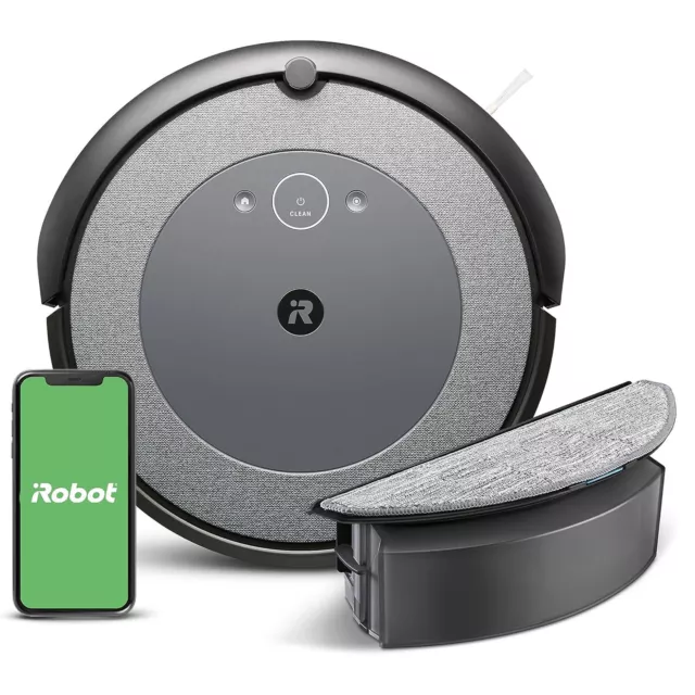 Roomba Combo i5 Robot Vacuum & Mop - Clean by Room with Smart Mapping,work Alexa