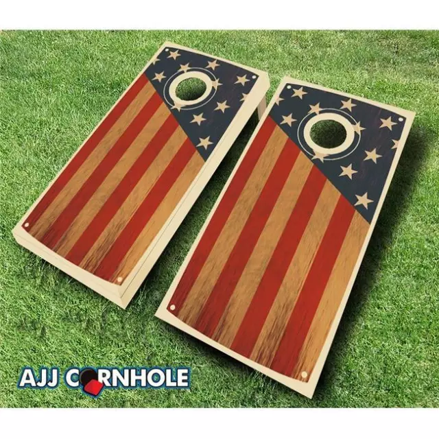 AJJCornhole 109-Colonial Colonial Chestnut Theme Cornhole Set with bags - 8 x...