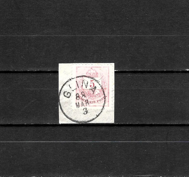 Hungary 5kr 1881 issue stamp on cover sheet CENTRAL GLINA 3/3/1888 LUXE
