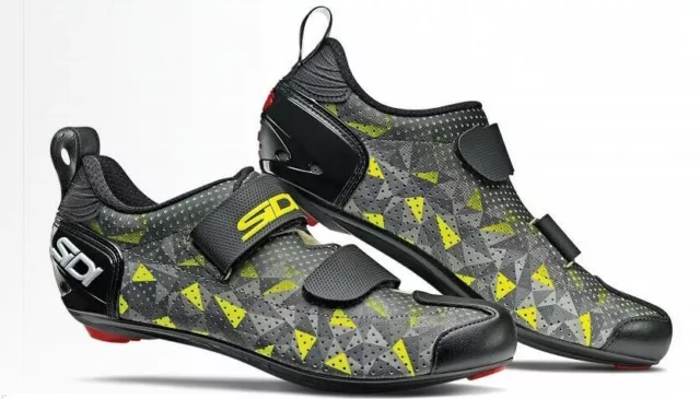 New Sidi T5 Air Cycling Shoes, Gray Yellow Black, EU41-43