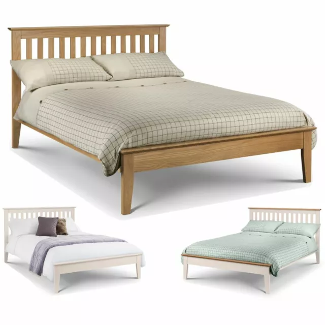 Wood Low Foot End Salerno Bed with 3 Size, 4 Mattress and 3 Colour Options
