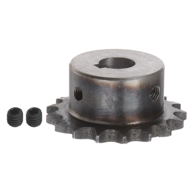 06B Roller Chain Sprocket 17T Pitch 3/8" 14mm Bore A3 Steel Motor Drive Gear