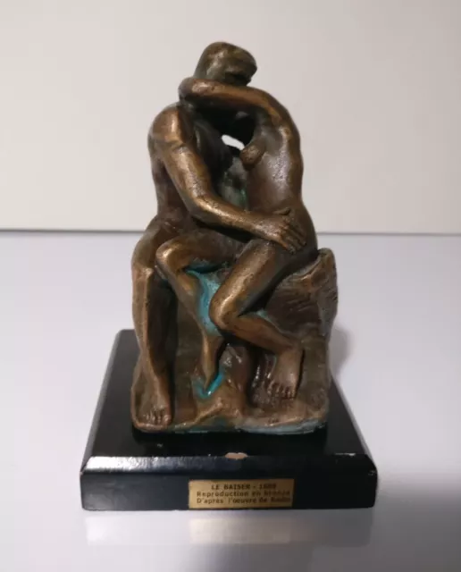 Statuette en bronze reproduction le baiser de RODIN - 1889