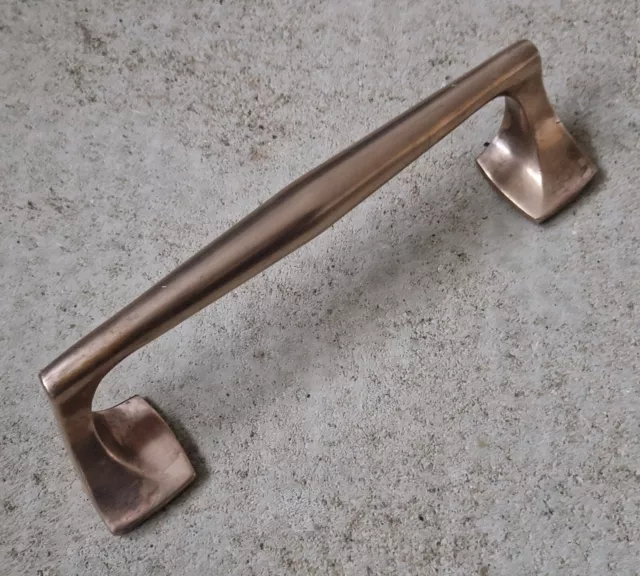Single Antique Brass Door Pull Handle (Reclaimed, Architectural, Salvage)