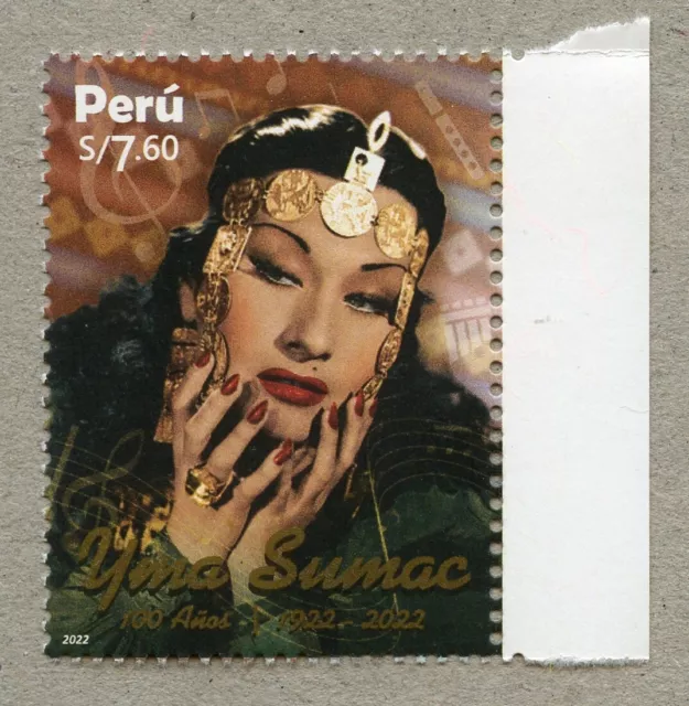 Peru 2022 Yma Sumac Sängerin Musikerin Nachtigall der Anden Music Singer MNH