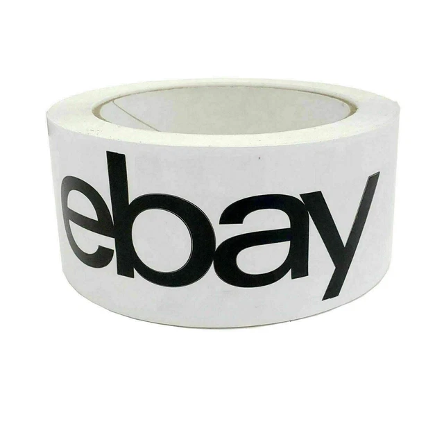 Official Ebay Black White Printed Packaging Shipping Tape 2 X 75 Yards 2-Mil Thi