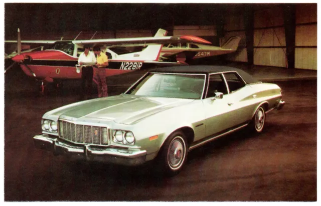 1976 Ford GRAN TORINO 4-Dr Pillared HARDTOP Dealer Promotional Postcard UNUSED