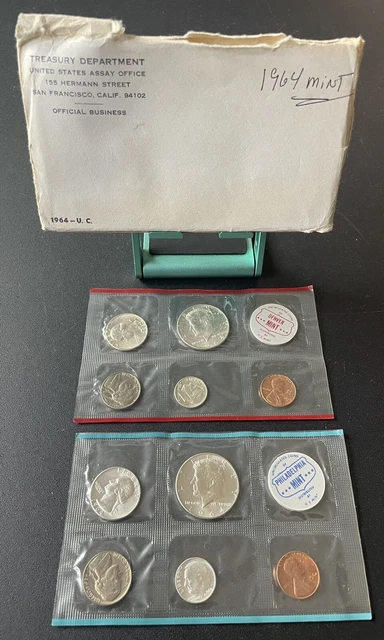 1964 P&D Uncirculated U.S. Mint Set with Original Packaging