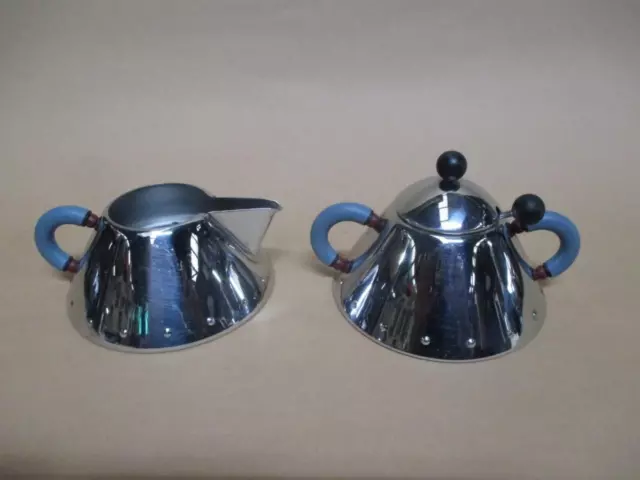 Alessi, milk jug/creamer and sugar container, set, Michael Graves, vintage