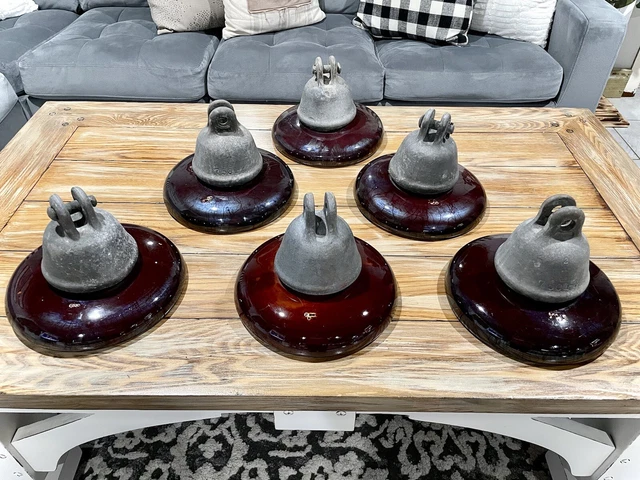 Vintage Extra Large Brown Locke Interlocking Ceramic Insulator  10”