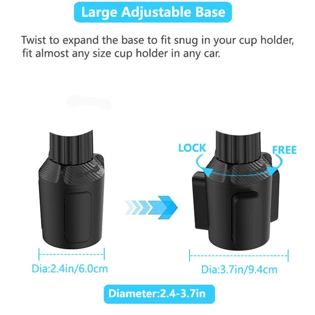 Car Tray for Eating Retractable Car Tray Tables 360-Degree Swivel Car Food PA