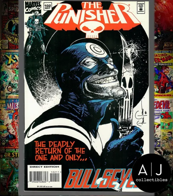 Punisher #102 NM- 9.2 1995 Marvel Comics Bullseye Low Print Run Frank Teran