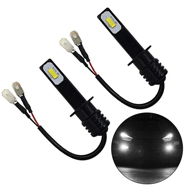 Kit Ampoules LED 9006 HB4 - 6500K Blanc Pur - 6 Côtés - Pour Phares Antibrouillard - 2x - 12V-24V - Garantie 5 Ans