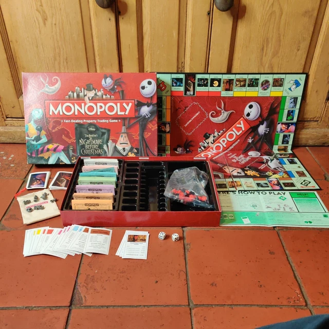 LIMITED EDITION TIM Burtons Nightmare Before Christmas Monopoly Board