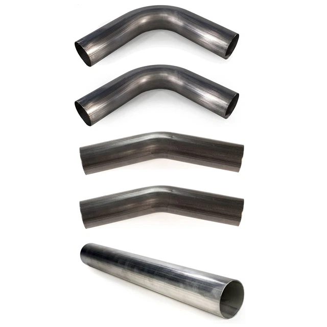 Squirrelly Stainless Steel 2.5" Mandrel Bends Straight 45 Degree & 90 Degree