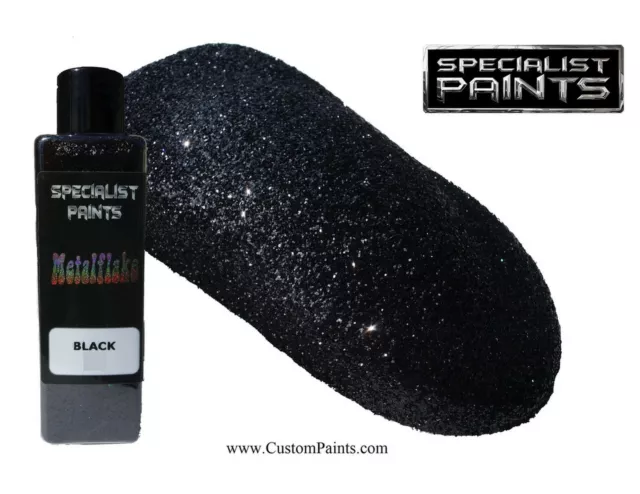 GLITTER METAL FLAKE 50g BLACK "M"- CANDY, SCOOTER, CHOPPER