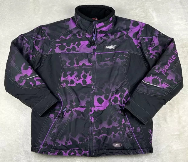 Castle X Snowmobile Jacket Girls XL Twist Special Edition Purple Polyester Fill