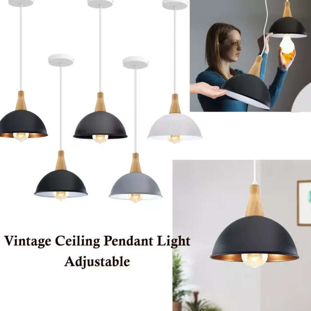 Vintage Industrial Metal Ceiling Pendant Light Shade Modern Hanging Retro Lights