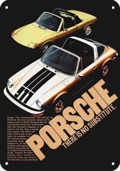 1974 PORSCHE 911 & 914 TARGA 2.0 Sports Car DECORATIVE REPLICA METAL SIGN