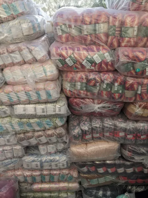JOB LOT KNITTING CROCHET WOOL/YARN BUNDLE  TOTAL 10kg  RANDOM SELECTION MIXED