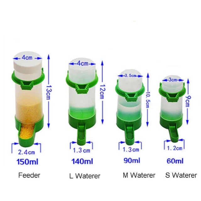 Alimentatore 60/90/140/150ml Alimentazione Gabbia Irrigatore Plastico Automatico