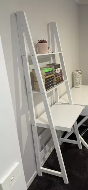 Bookcase with Desk - White