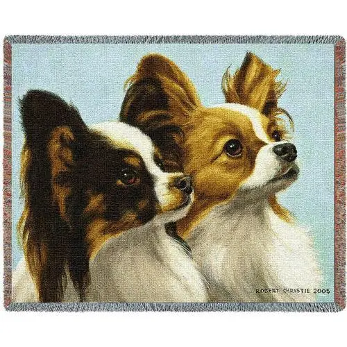 Throw Tapestry Afghan - Papillon by Bob Christie IN STOCK
