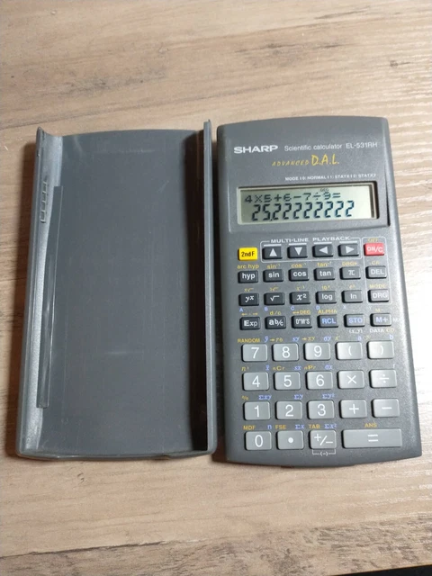 SHARP EL-510RT Wissenschaftlicher Taschenrechner - D.A.L. Eingabe, Solar, 169 Funktionen Für Schule