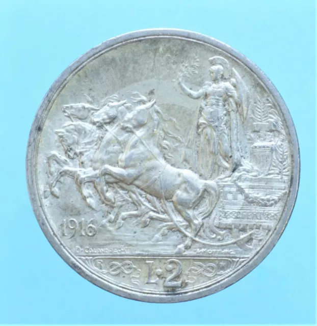 Vittorio Emanuele Iii 2 Lire 1916 Quadriga Briosa Monete Da Collezione Argento