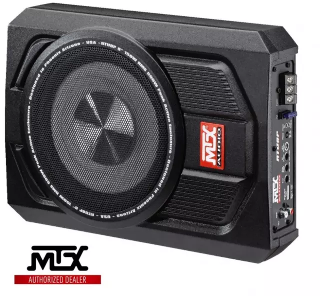 MTX  RTU8P 8" Active Amplified Car Under Seat Slim Fit Subwoofer