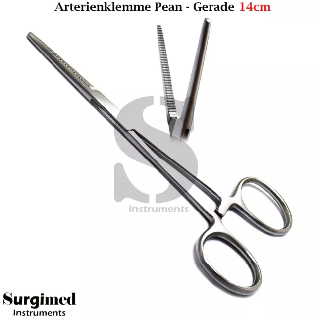 Klemmen Arterienklemme nach Pean 14cm Gefäß Zange Chirurgische Instrumente